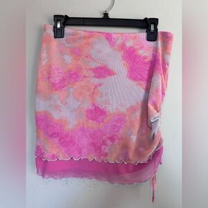 2 for $10 wild fable Pink and Peach Marble Mini Skirt